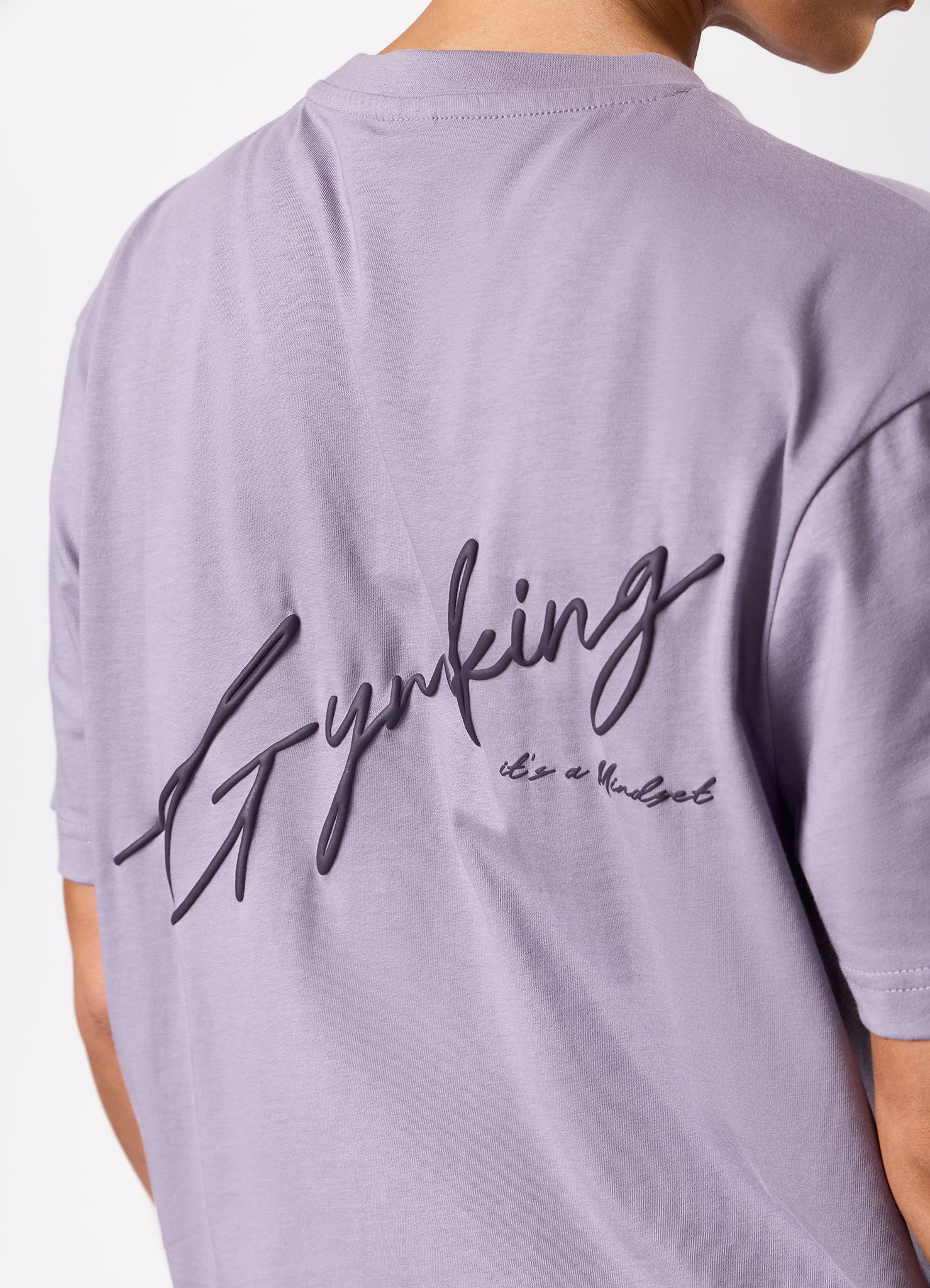 Gym King Script Mindset BF Tee - Dusky Purple