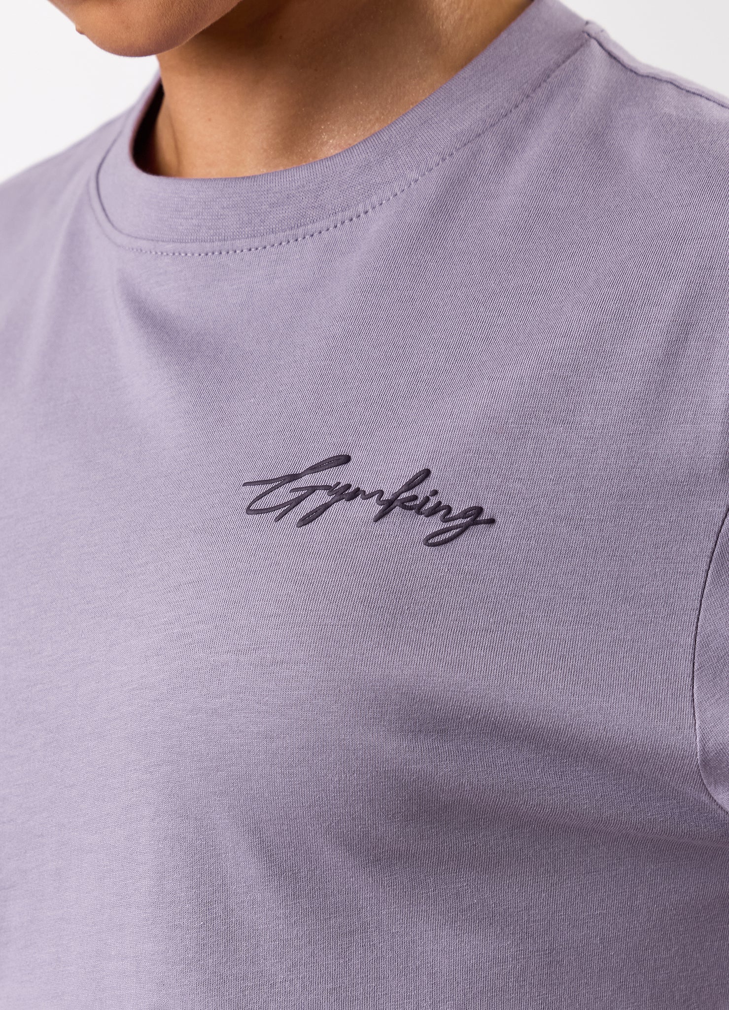 Gym King Script Mindset BF Tee - Dusky Purple