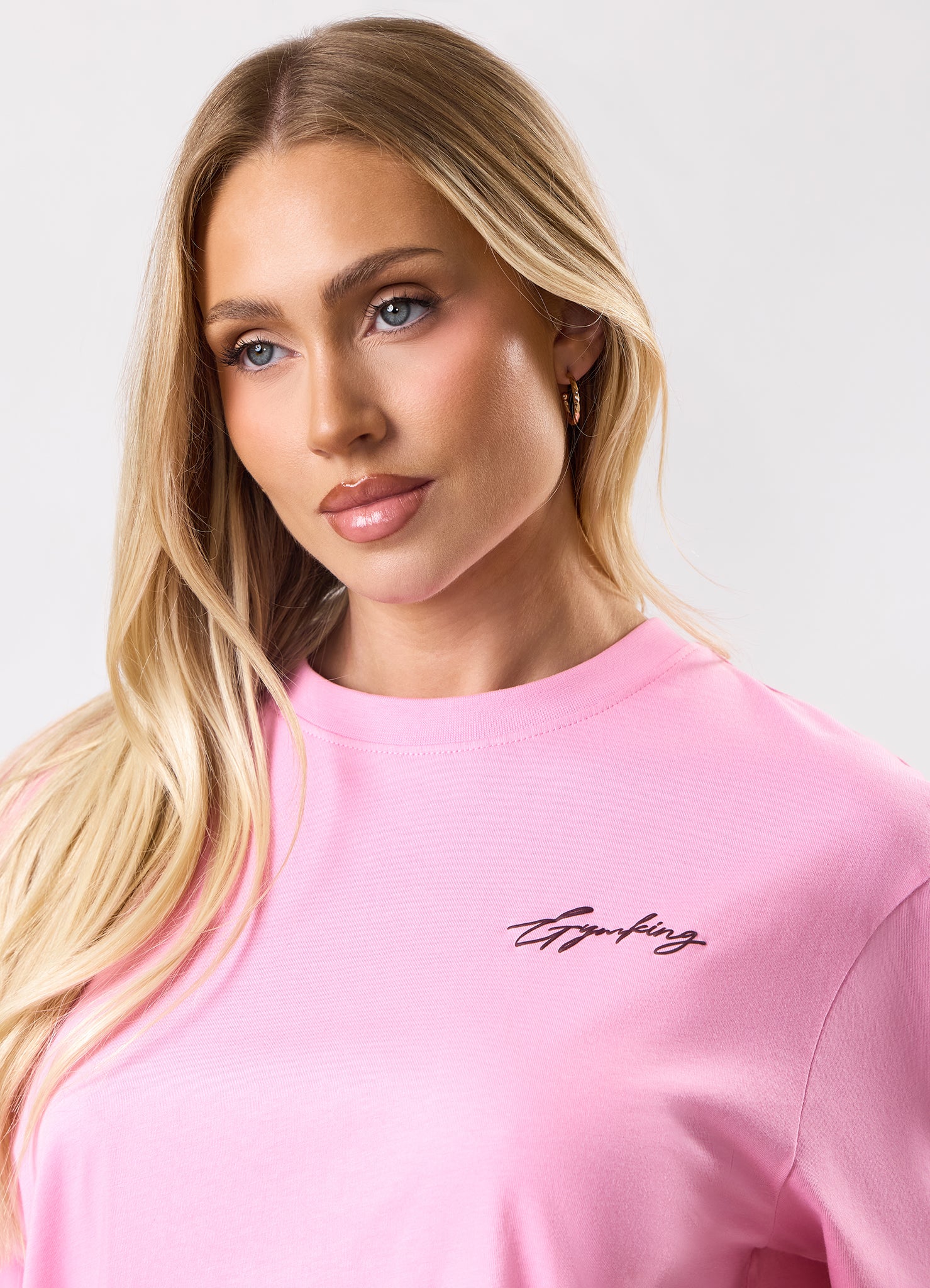 Gym King Script Mindset BF Tee - Candy Pink