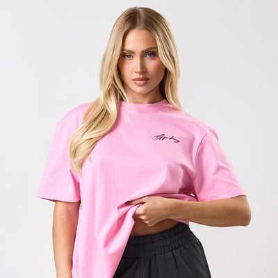 Gym King Script Mindset BF Tee - Candy Pink