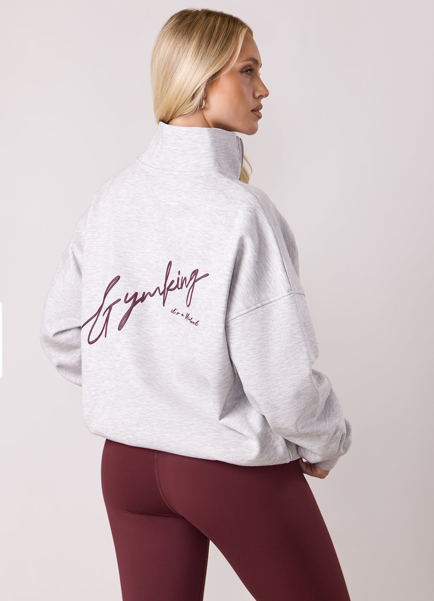 Gym King Script Mindset Funnel - Snow Marl/Fig