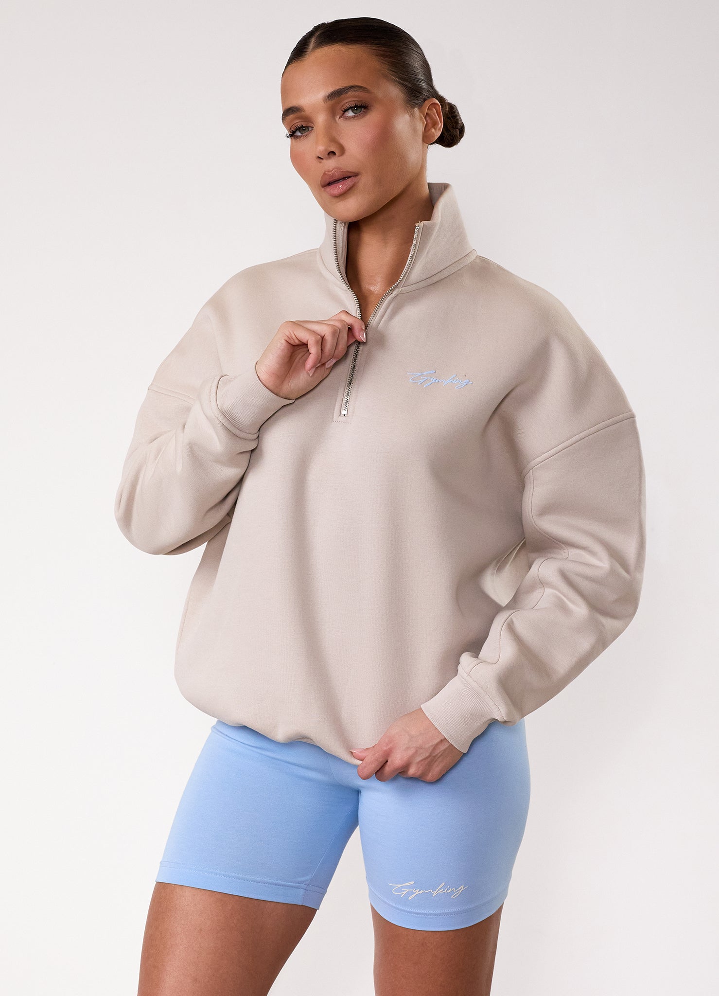 Gym King Script Mindset Funnel - Light Stone/Sky Blue