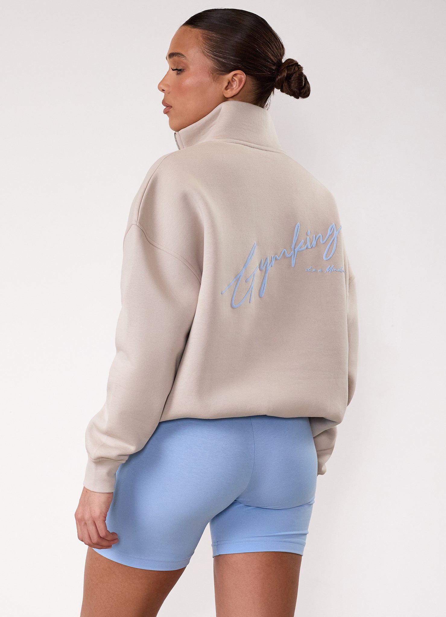 Gym King Script Mindset Funnel - Light Stone/Sky Blue