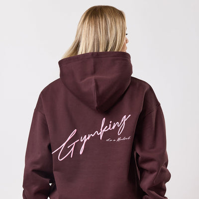 Gym King Script Mindset Hoodie - Espresso