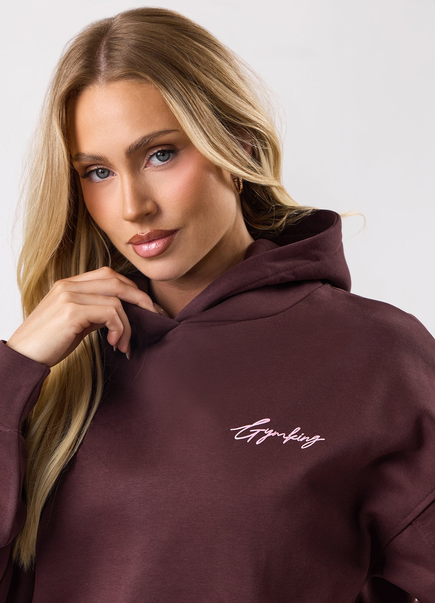 Gym King Script Mindset Hood - Espresso