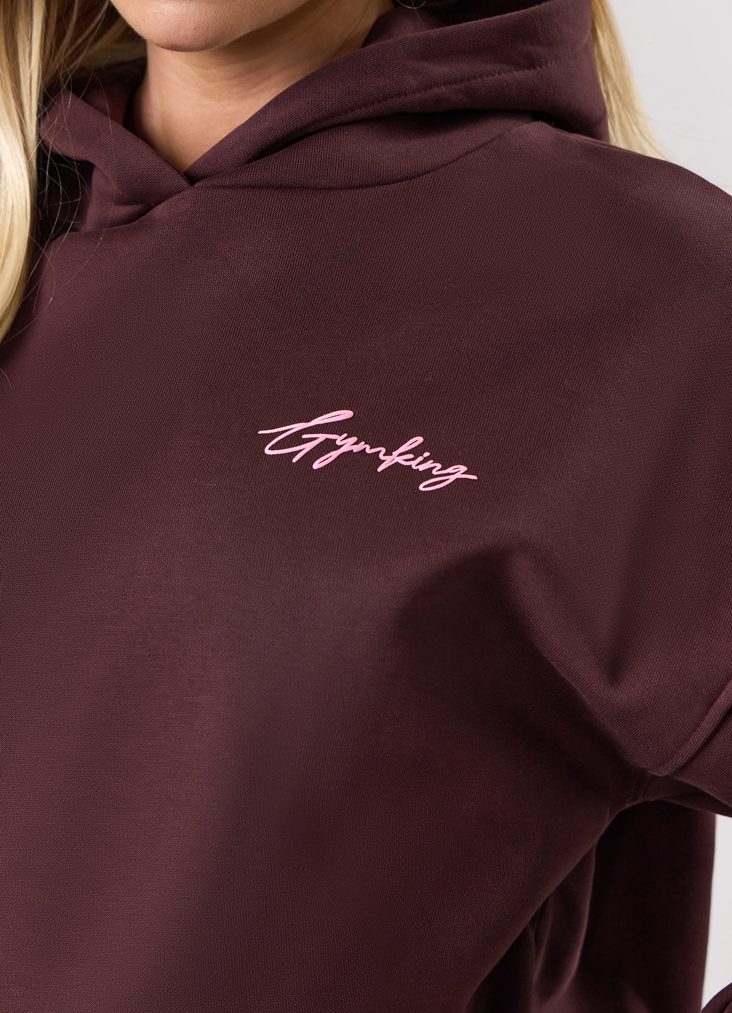 Gym King Script Mindset Hood - Espresso