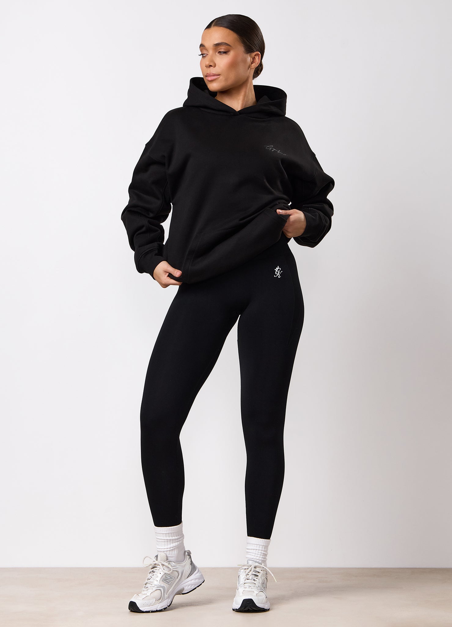 Gym King Script Mindset Hood - Black