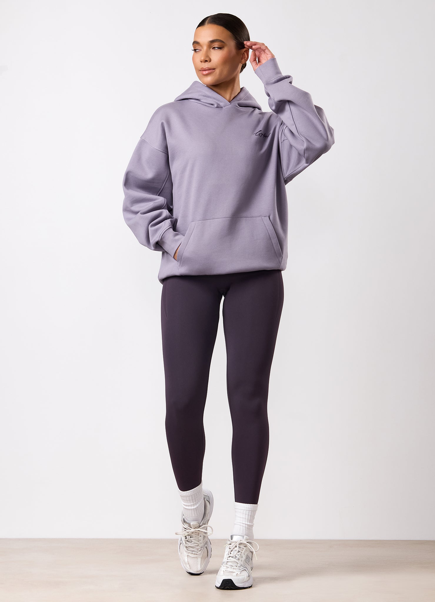 Gym King Script Mindset Hood - Dusky Purple