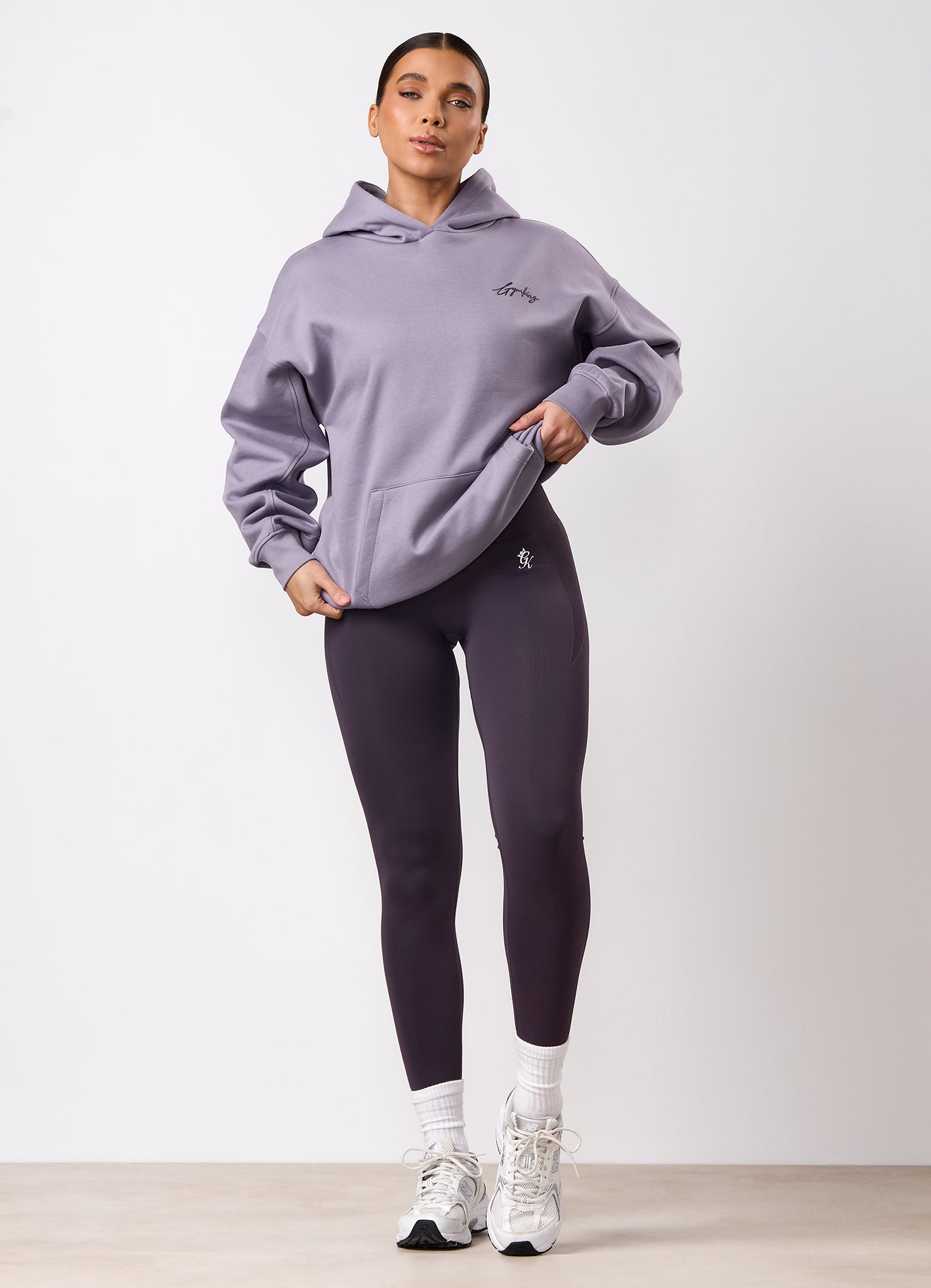 Gym King Script Mindset Hood - Dusky Purple