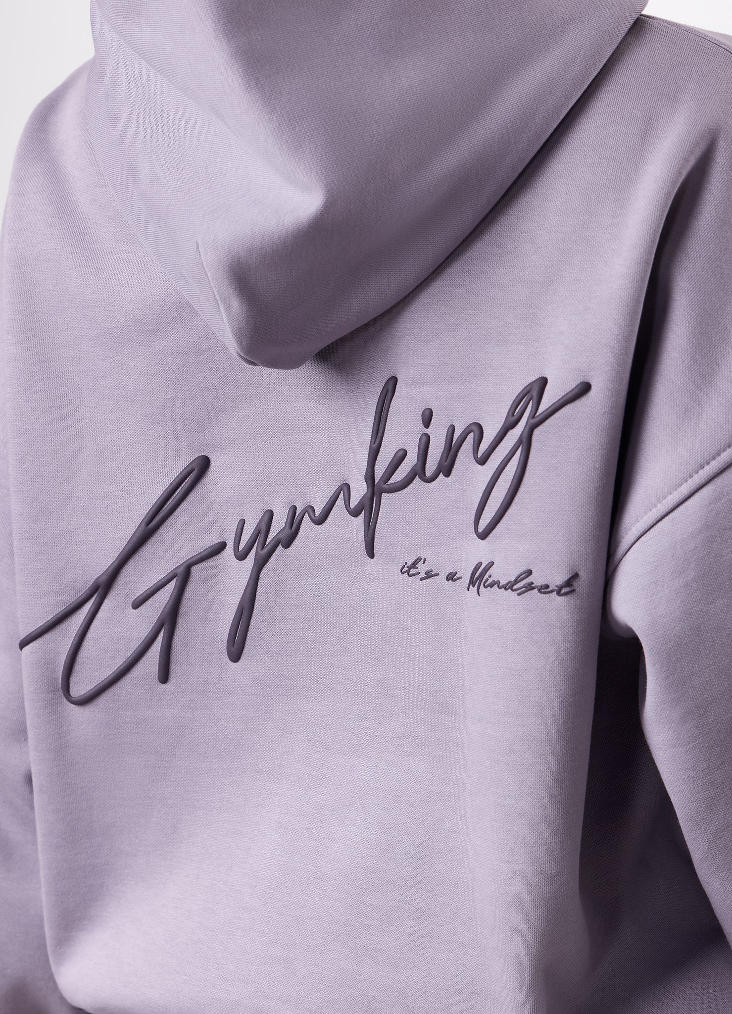 Gym King Script Mindset Hood - Dusky Purple