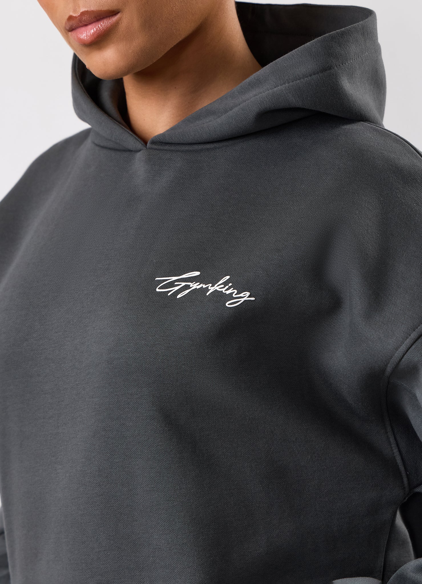 Gym King Script Mindset Hood - Green Smoke