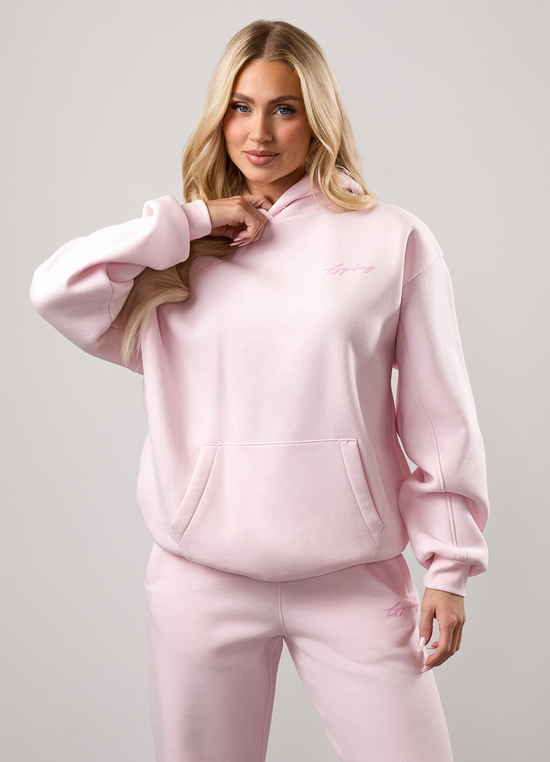 Gym King Script Mindset Tracksuit - Baby Pink