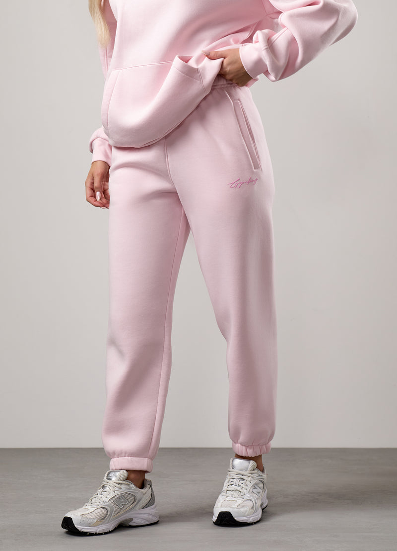 Gym King Script Mindset Tracksuit - Baby Pink