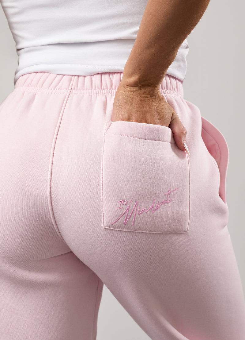 Gym King Script Mindset Relaxed Fit Jogger - Baby Pink