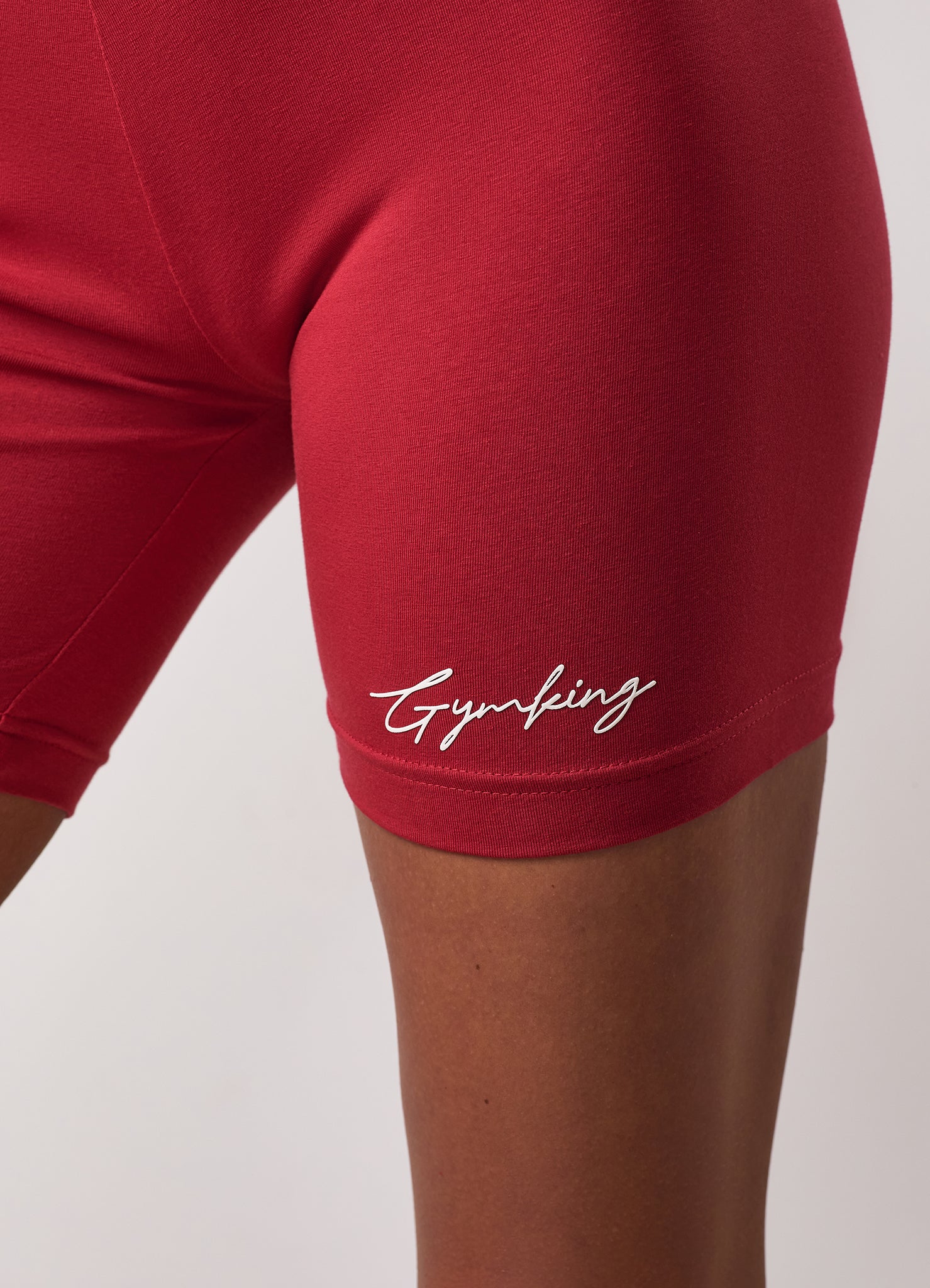 Gym King Script Mindset 5" Jersey Cycle Short - Burnt Cherry