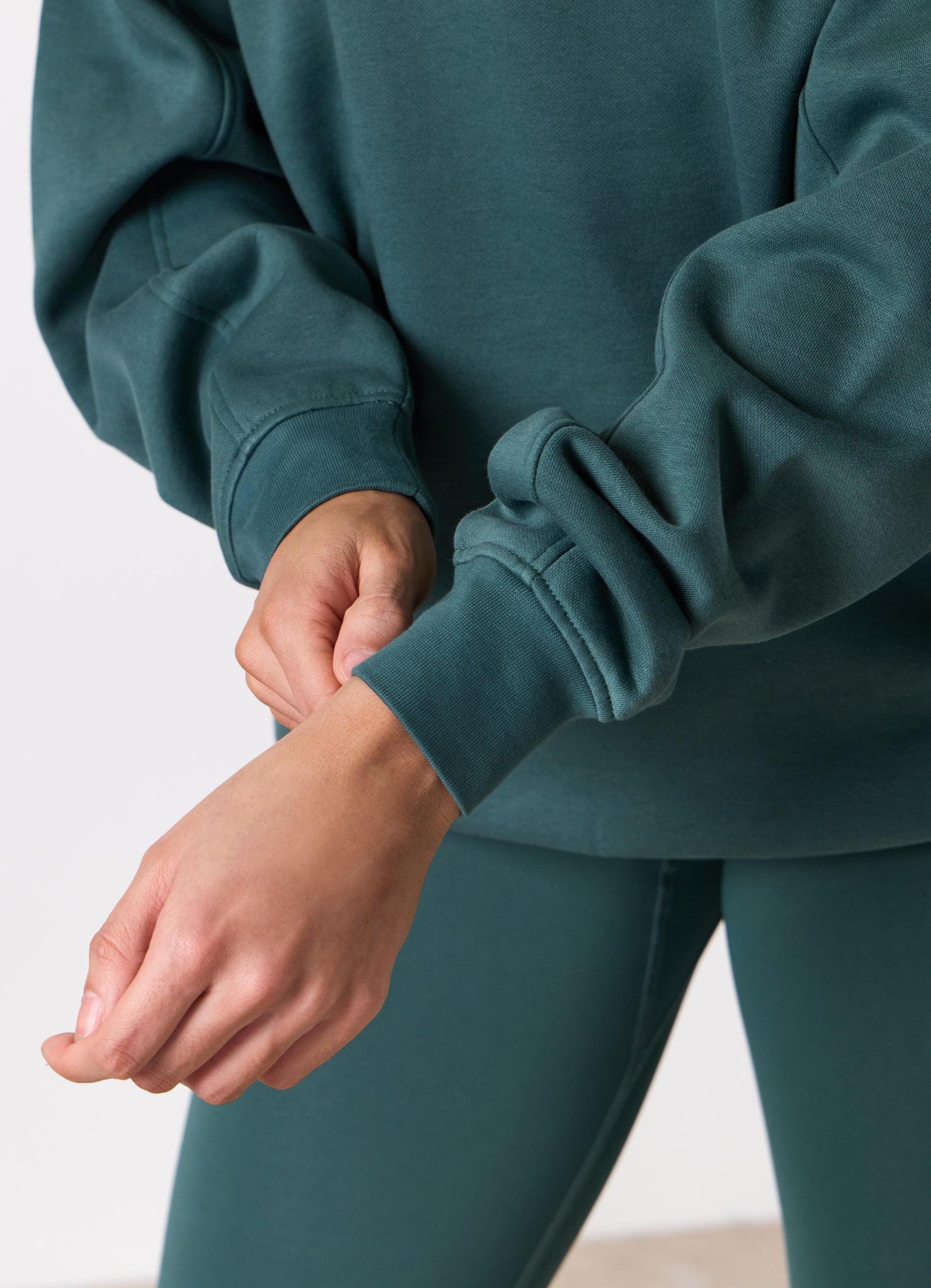 Gym King Script Mindset 1/4 Zip Funnel - Pine Green