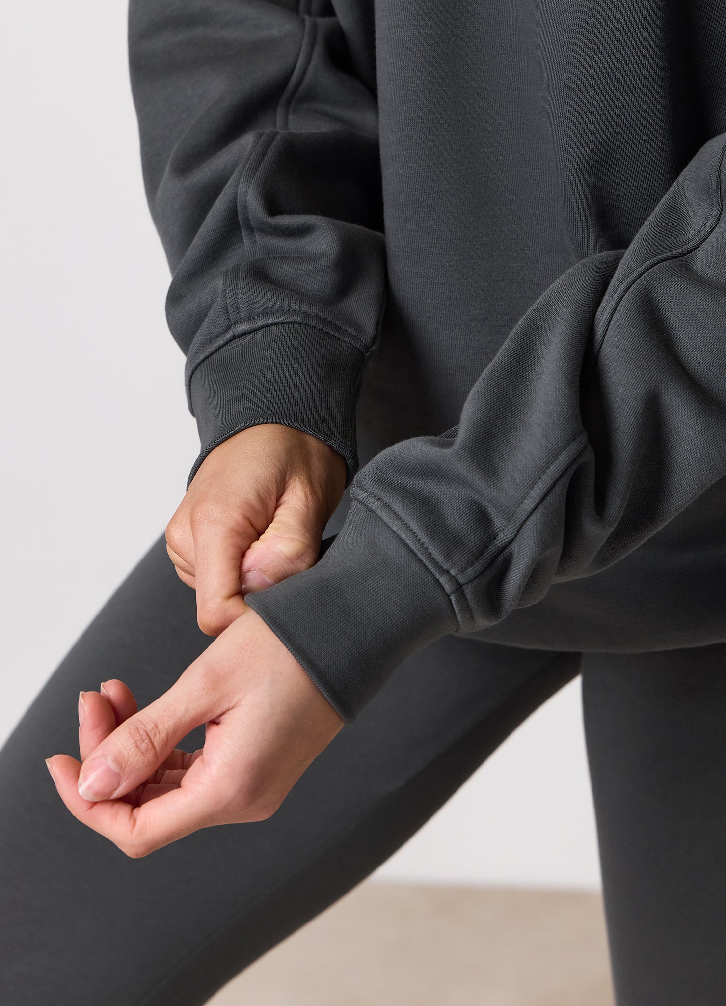 Gym King Script Mindset 1/4 Zip Funnel - Green Smoke