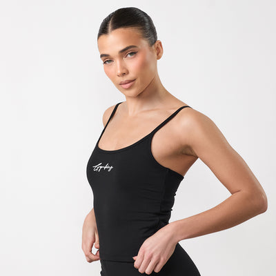 Gym King Script Mindset Strappy Tank - Black