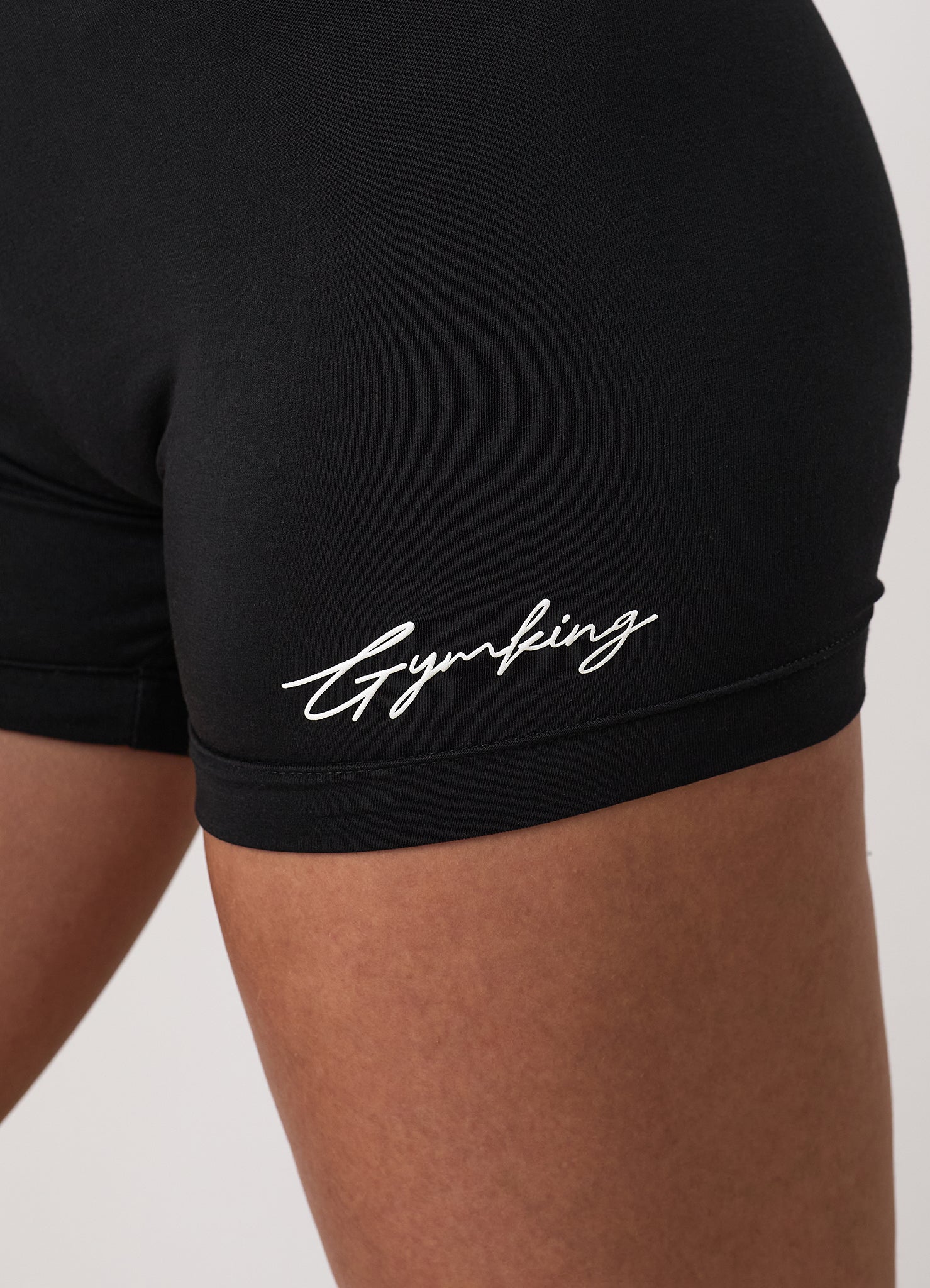 Gym King Script Mindset 3" Booty Short - Black