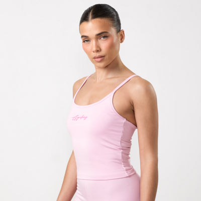 Gym King Script Mindset Strappy Tank - Soft Pink