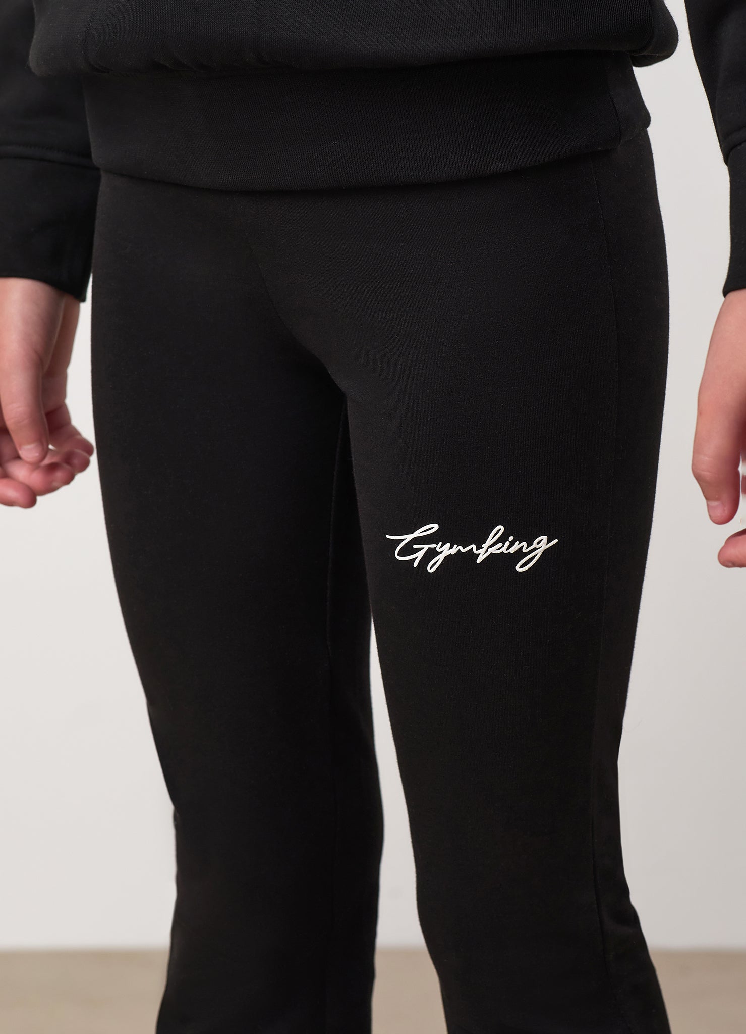 Gym King Older Kids Script Flared Legging - Black / White
