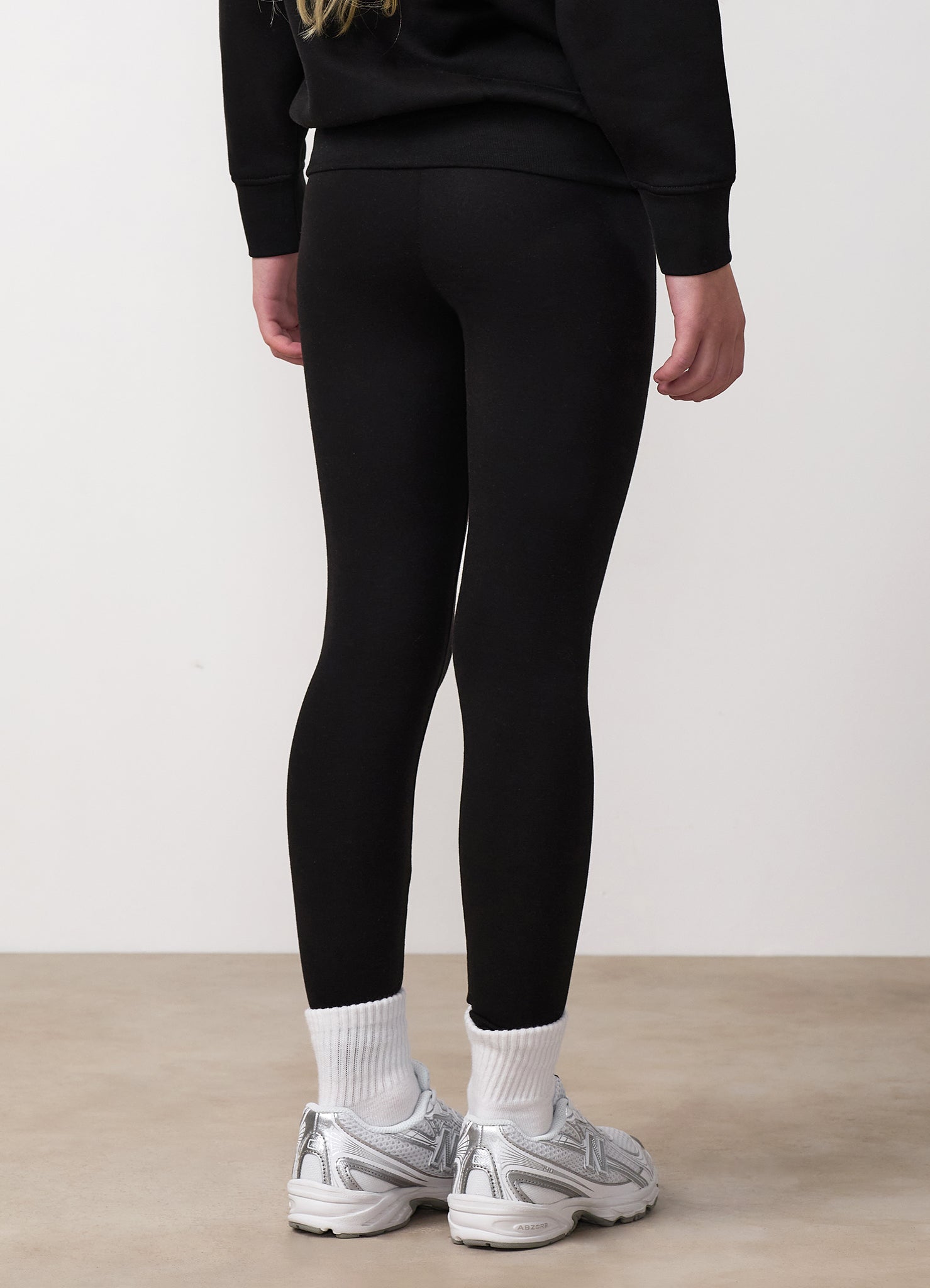 Gym King Younger Kids Script Jersey Legging - Black / White