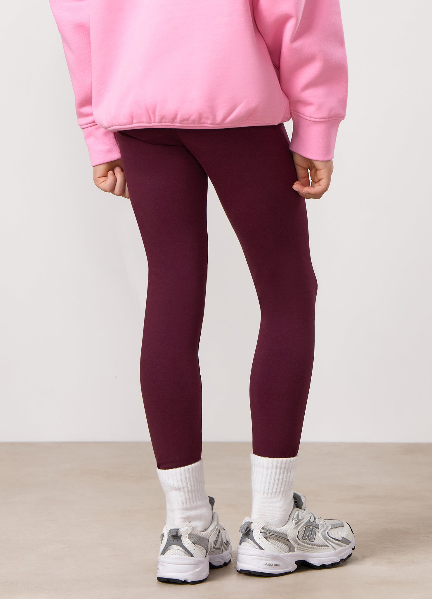 Gym King Kids Script Jersey Legging - Dark Cherry