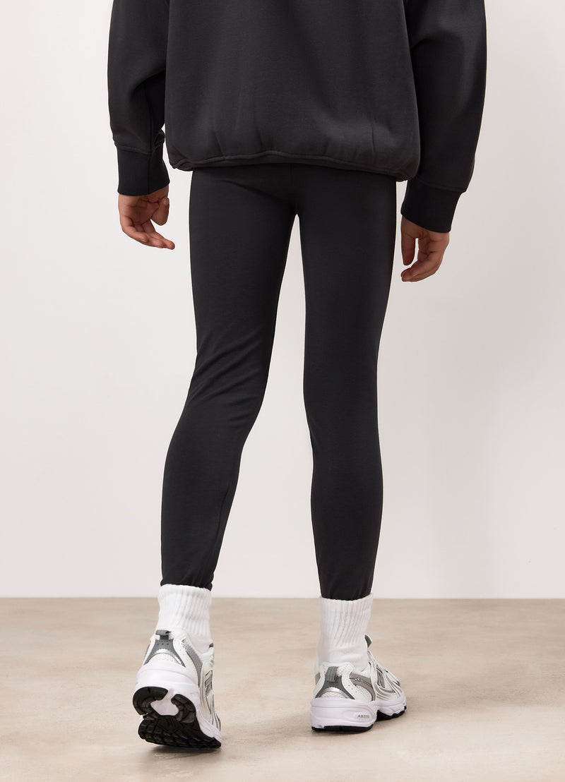 Gym King Kids Script Jersey Legging - Pewter