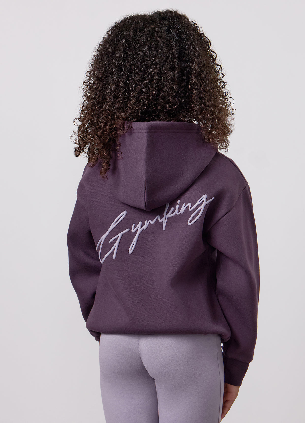 Gym King Older Kids Script Relaxed Fit Hoodie - Deep Purple/Dusky Purple