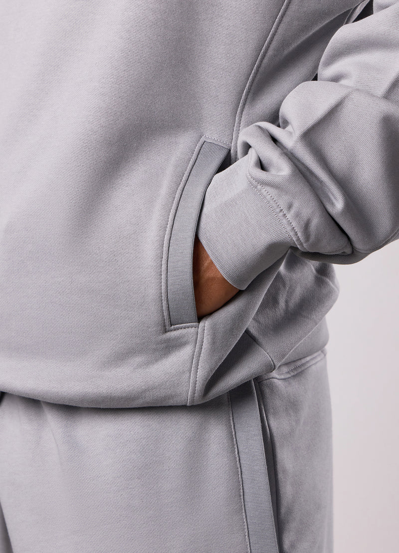 Gym King Script Relaxed Fit Hood - Urban Grey