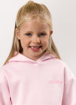 Gym King Kids Script Fleece Hood Tracksuit - Baby Pink