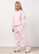Gym King Kids Script Fleece Hood Tracksuit - Baby Pink