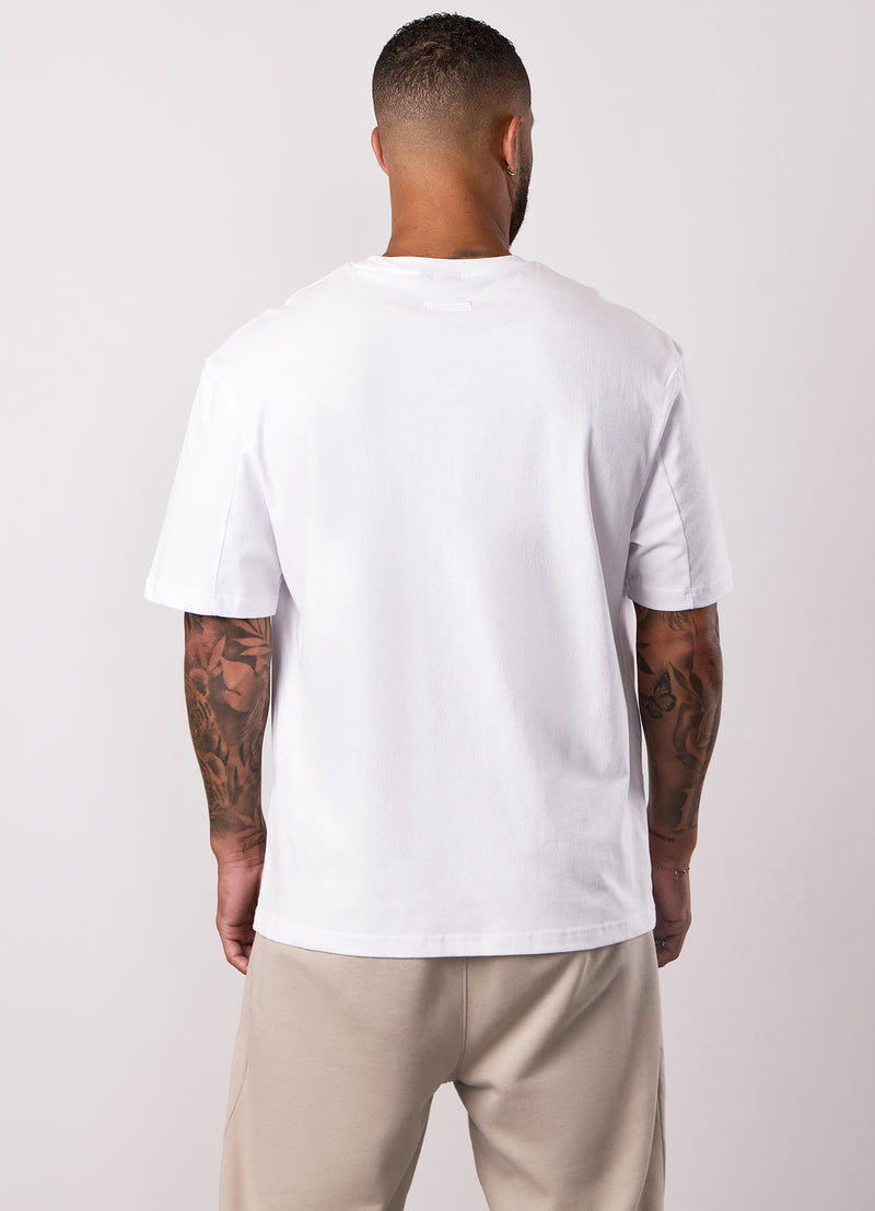 Gym King Script Relaxed Fit Tee - White