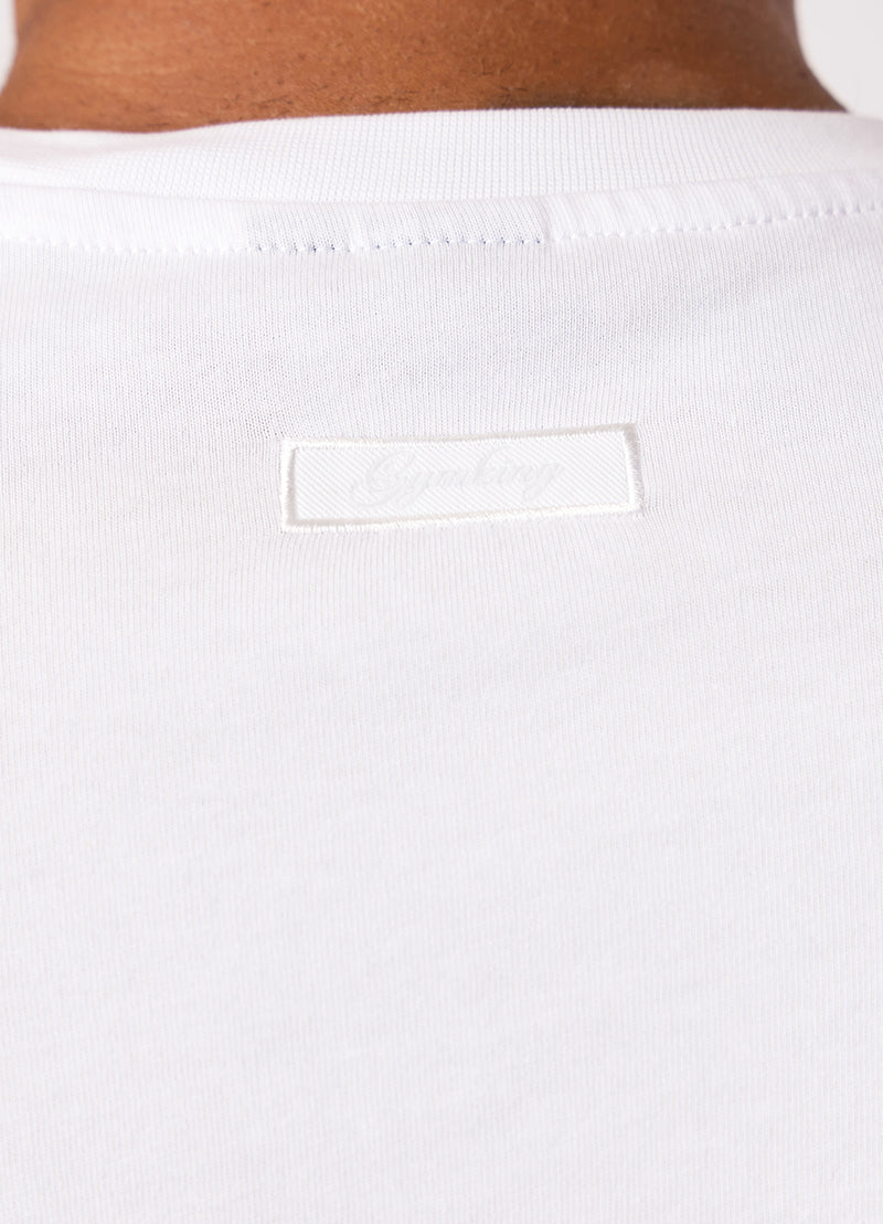 Gym King Script Relaxed Fit Tee - White