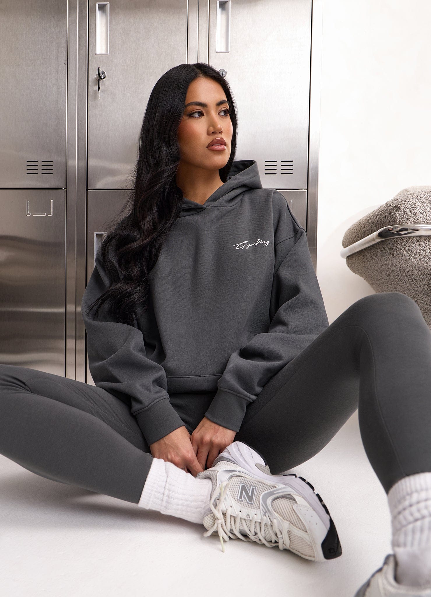 Gym King Script Mindset Hoodie - Green Smoke