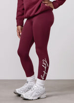 Gym King Older Kids Script Legging - Deep Cherry thumbnail