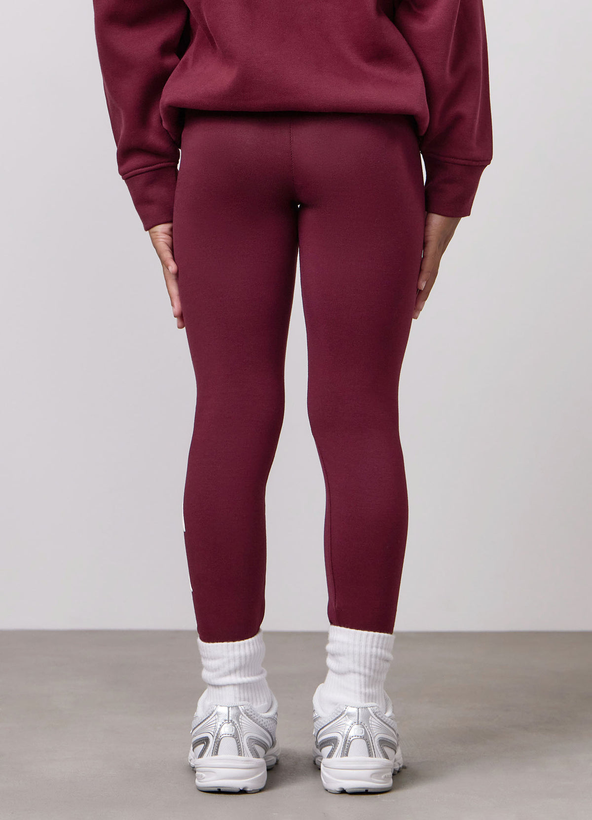 Gym King Older Kids Script Legging - Deep Cherry