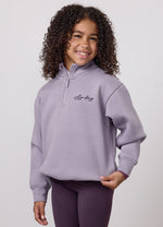 Gym King Older Kids Script 1/4 Zip Funnel - Dusky Purple thumbnail