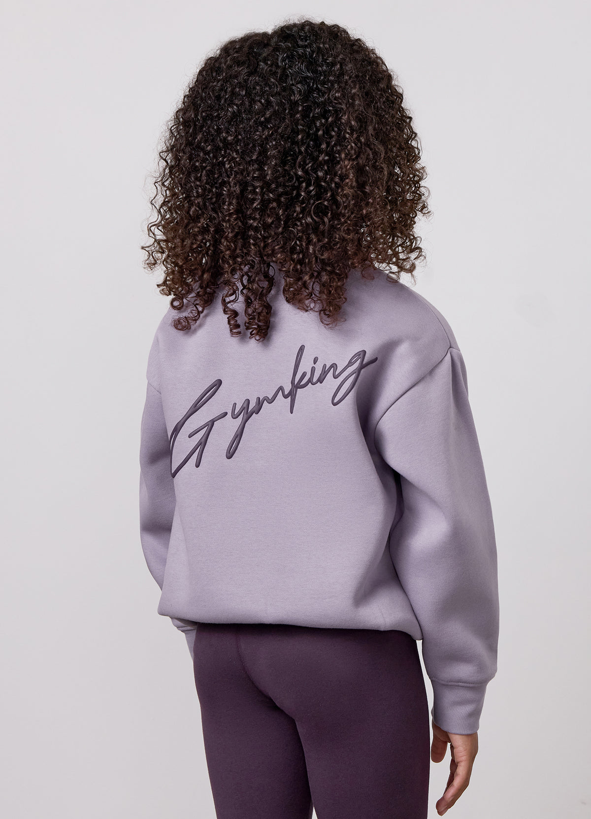 Gym King Younger Kids Script 1/4 Zip Funnel - Dusky Purple