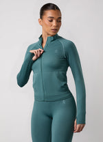 Gym King Sculpt Seamless Full Zip - Dusky Fern thumbnail