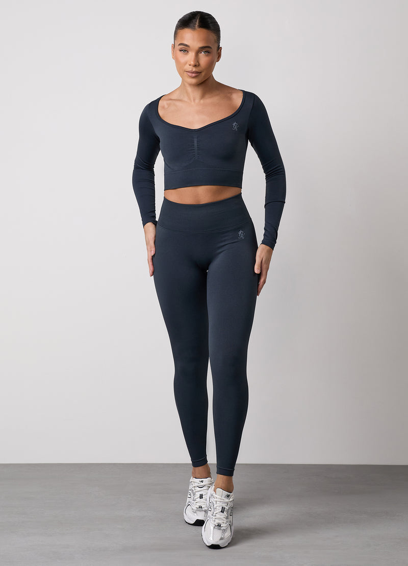 Gym King Sculpt Seamless Legging - Midnight Blue