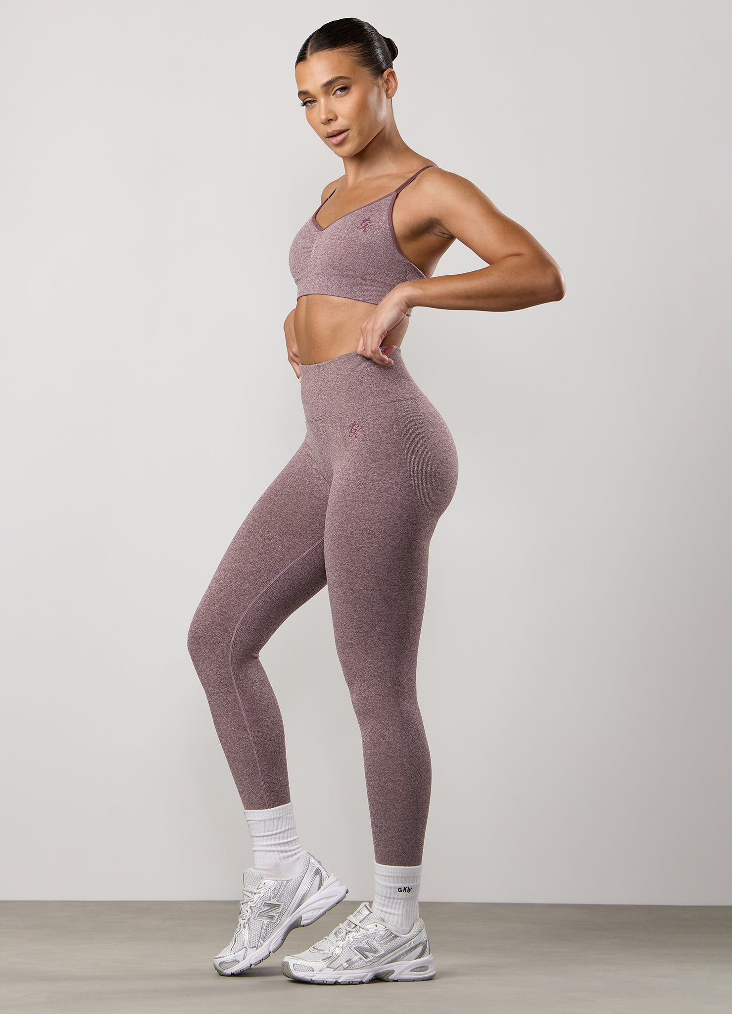 Gym King Sculpt Marl Legging - Grape