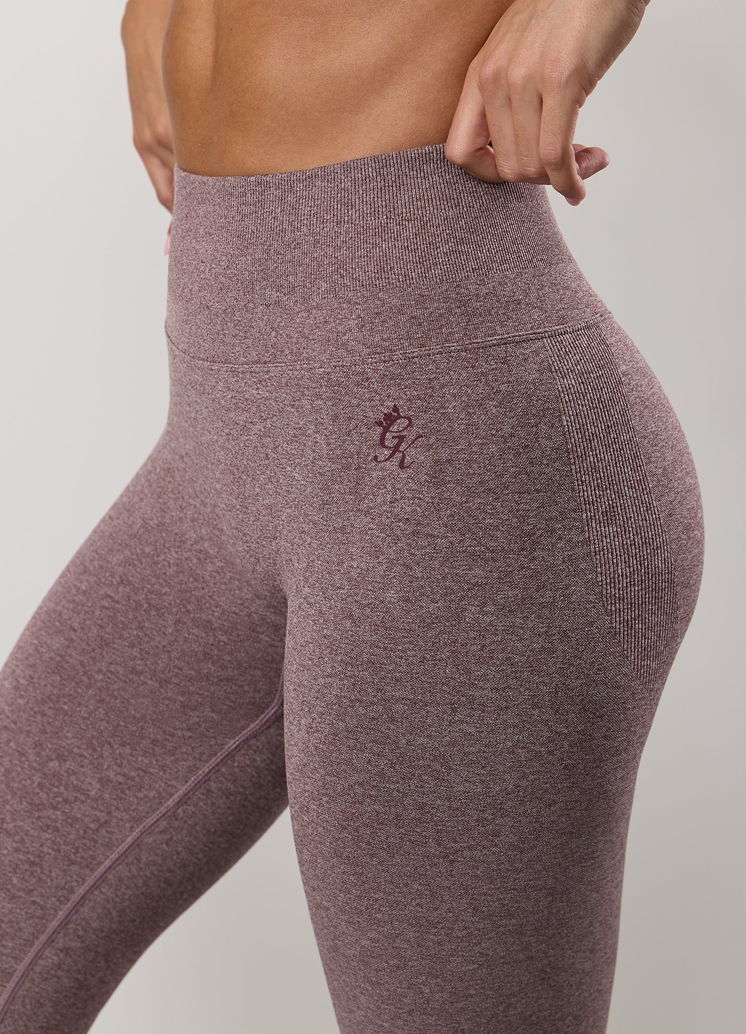 Gym King Sculpt Marl Legging - Grape