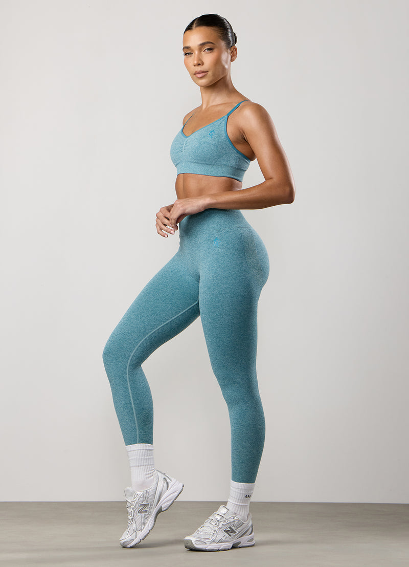 Gym King Sculpt Marl Legging - Sea Mist