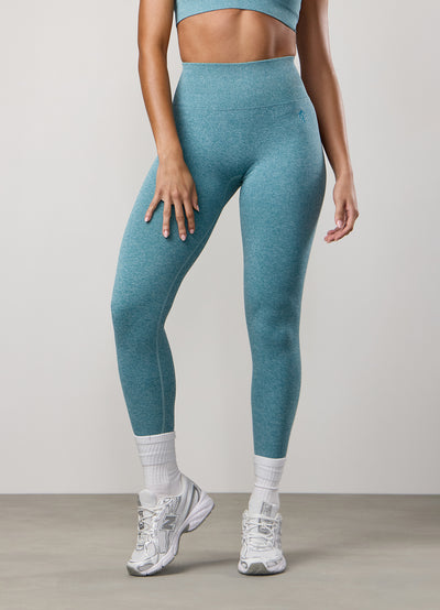 Gym King Sculpt Marl Legging - Sea Mist