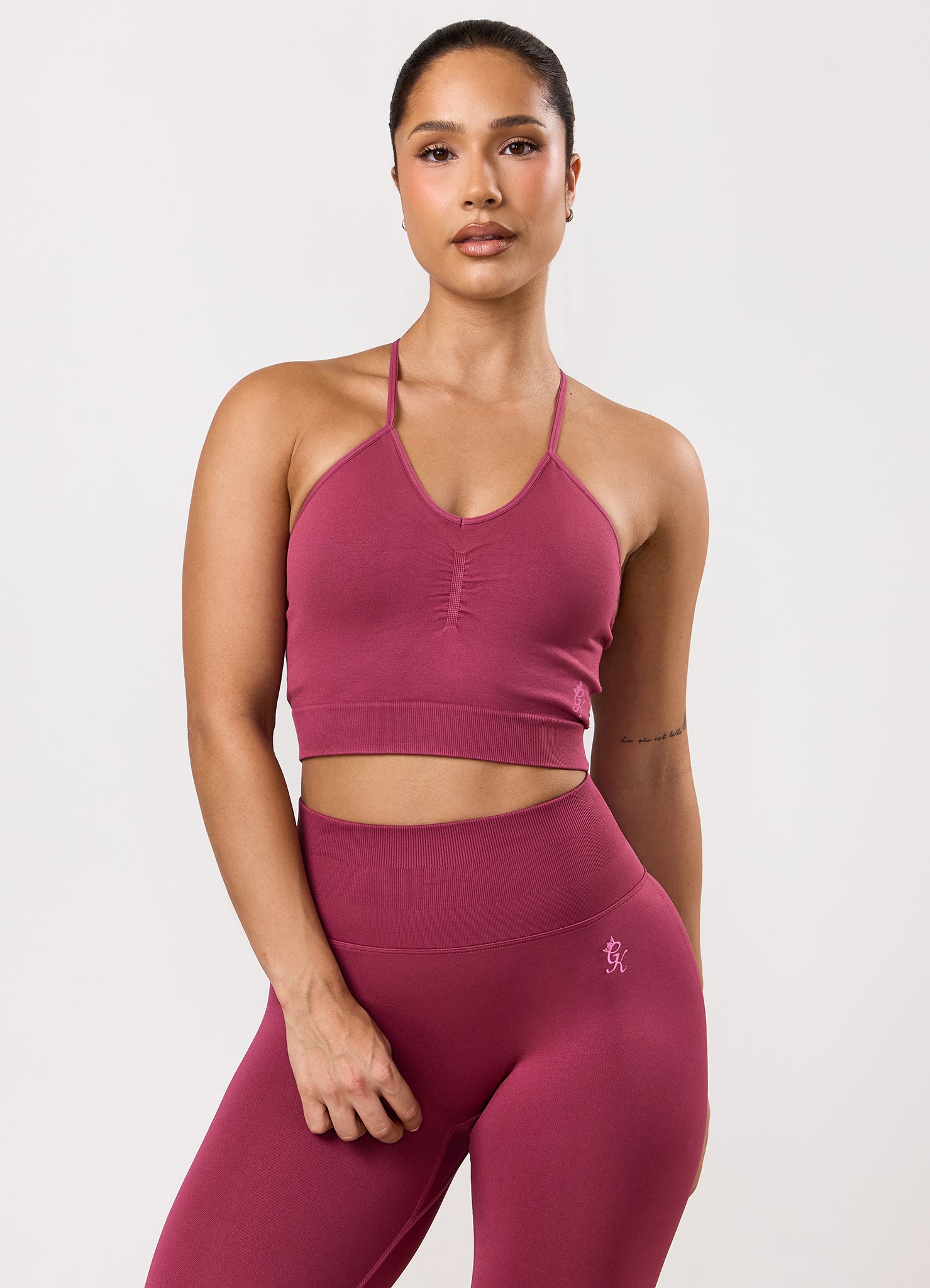 Gym King Sculpt Scrunch Multiway Tank - Pomegranate