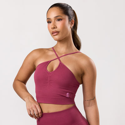 Gym King Sculpt Scrunch Multiway Tank - Pomegranate