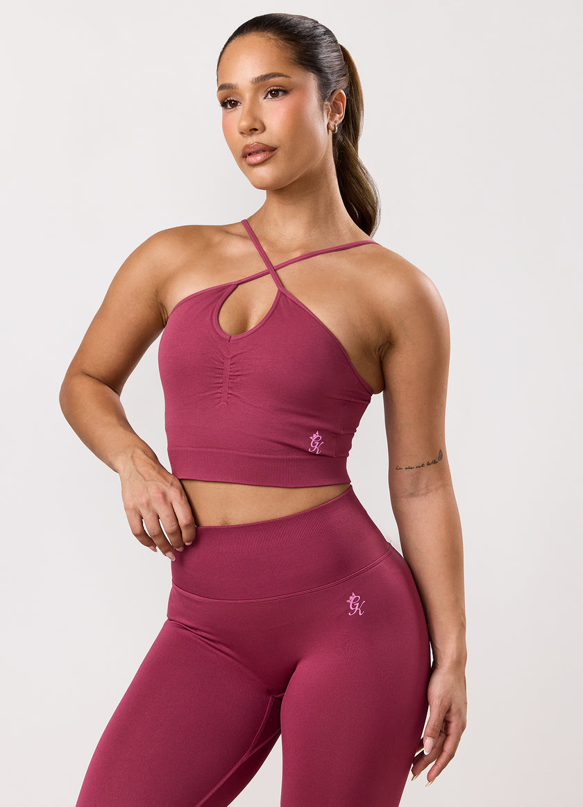 Gym King Sculpt Scrunch Multiway Tank - Pomegranate