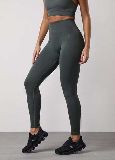 Gym King Sculpt Seamless Legging - Green Smoke