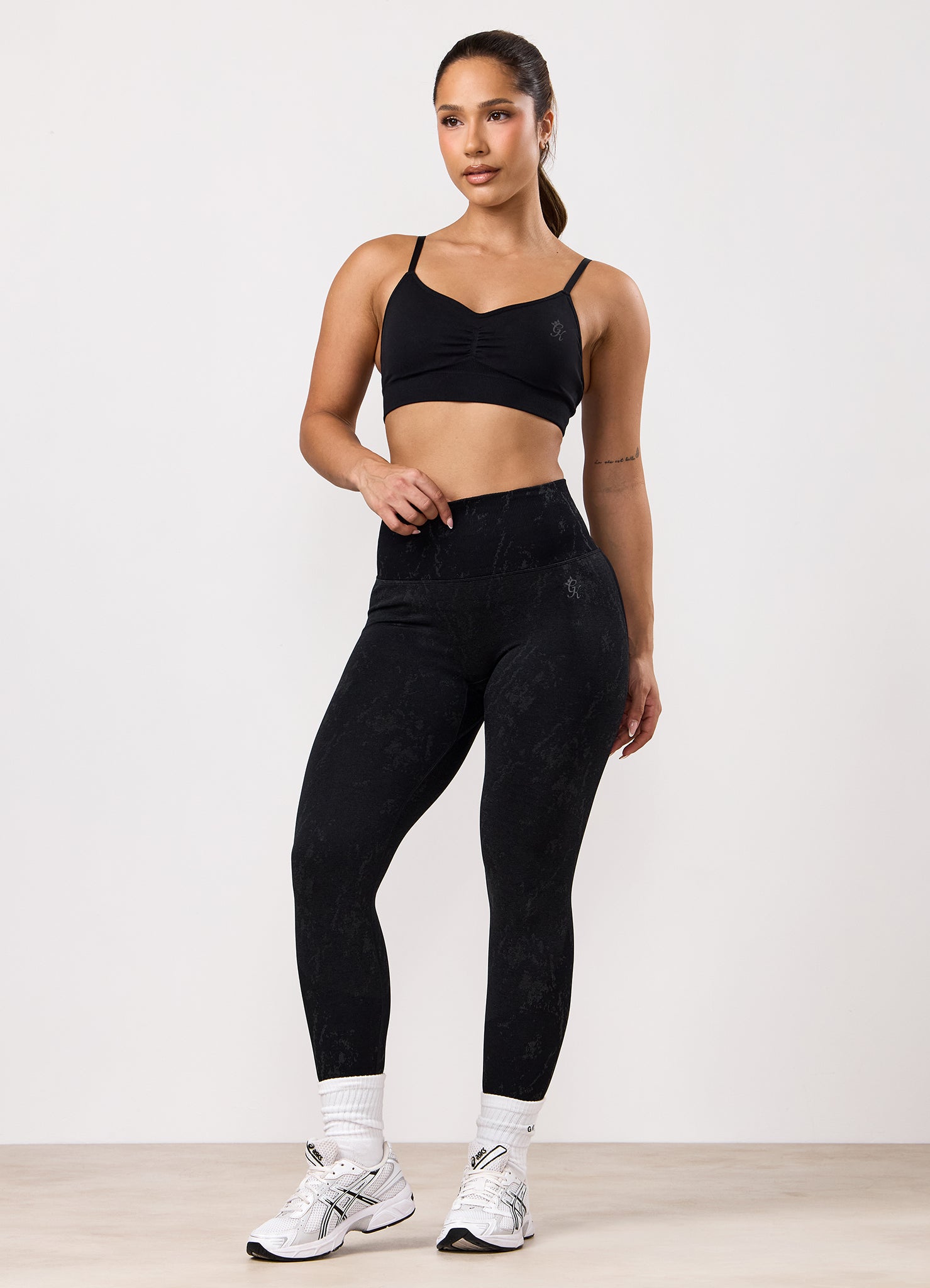 Gym King Seamless Sculpt Legging - Black Marble